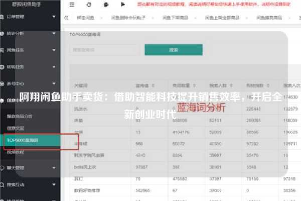 阿翔闲鱼助手卖货：借助智能科技提升销售效率，开启全新创业时代