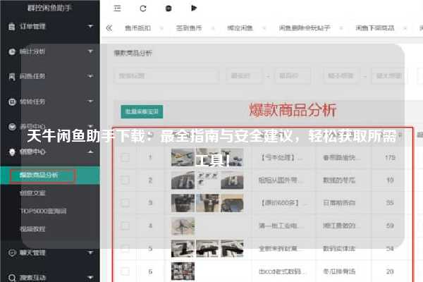 天牛闲鱼助手下载：最全指南与安全建议，轻松获取所需工具！