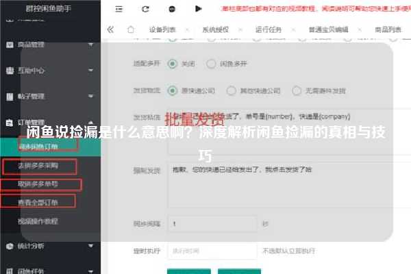 闲鱼说捡漏是什么意思啊？深度解析闲鱼捡漏的真相与技巧