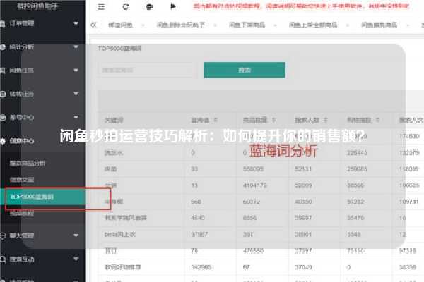 闲鱼秒拍运营技巧解析：如何提升你的销售额？