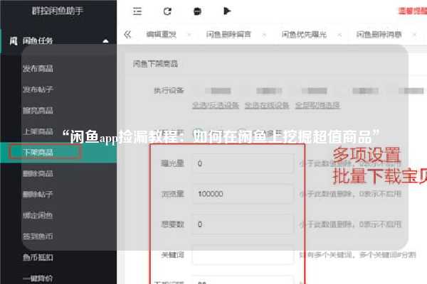 “闲鱼app捡漏教程：如何在闲鱼上挖掘超值商品”